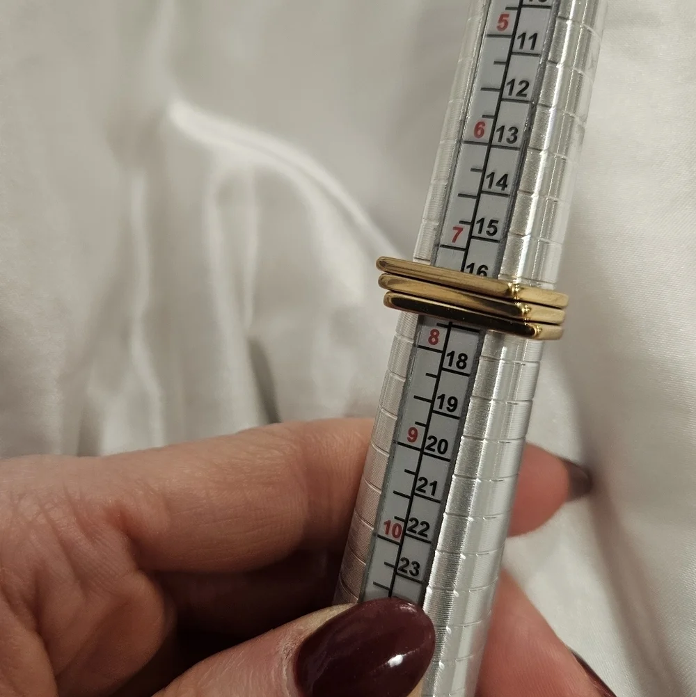 NEW Triple Connected Gold Stacked Rings - Multiple Sizes Available